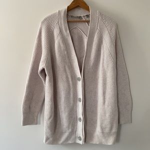 Vince Oversized Cashmere Wool Blend Gray Cardigan